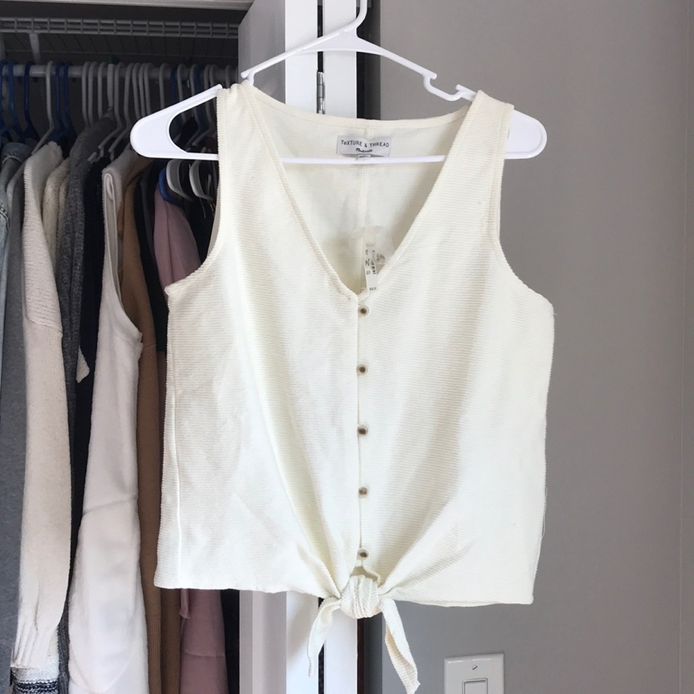 Madewell Tie Crop Tank, NWT